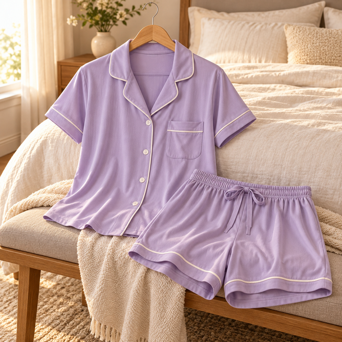 Lavender Short Pajama Set